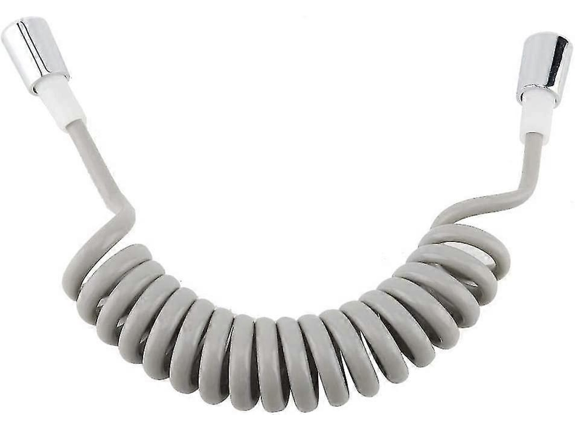 Manguera Flexible Telescópica Para Ducha 2m De Resorte Anti-enredos Con Conexiones De 3.5mm Grosor Y Tuercas Cromadas Abs