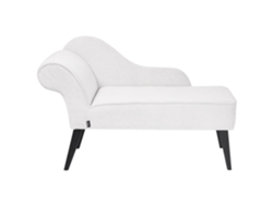 Chaise longue izquierdo BELIANI Biarritz de Poliéster Blanco 118x60x77