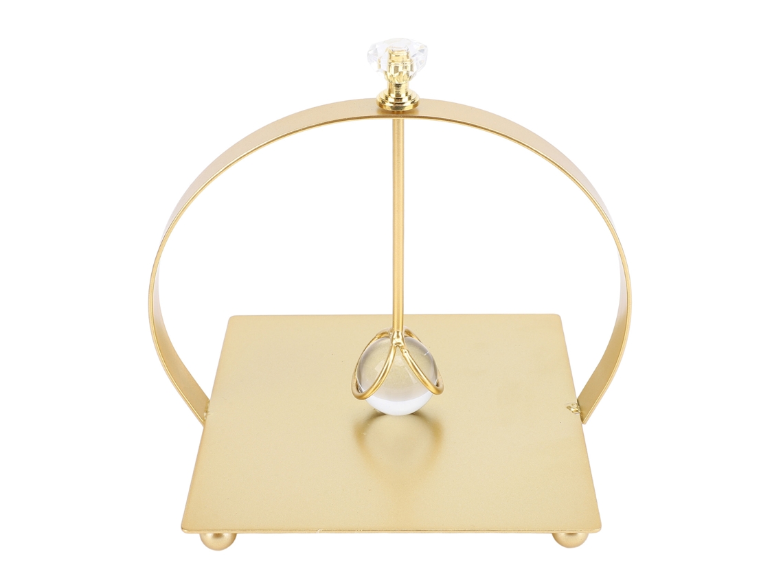 Soporte De Mesa De Hierro Con Barra Central Y Asa Arqueada, Diseño Moderno Dorado, Para Cocina, Restaurante, Hotel, Cafetería.