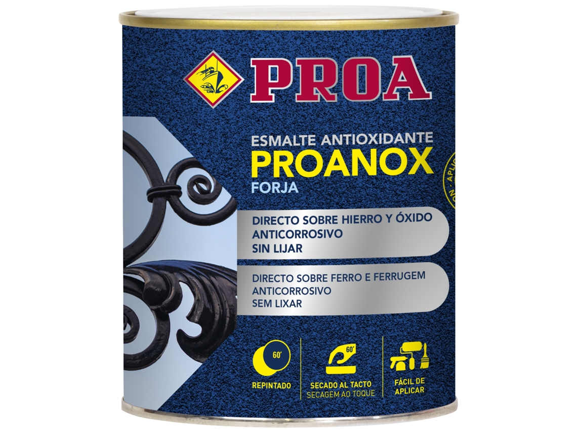 Esmalte directo sobre oxido Forja Negro 750 ML PROANOX