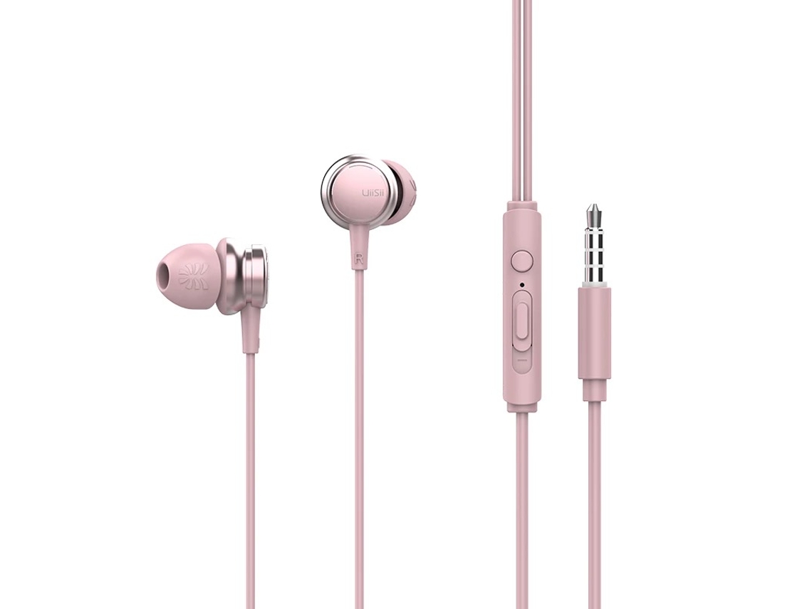 Auriculares Inalámbricos Bass Heavy YIZHOOD Metal Bluetooth Rosa