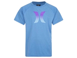 Rashguard Infantil Manga Curta Ombre Icon Upf Azul Xlhurley