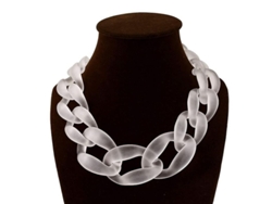2026-collares De Resina Acrílica Grosso Para Mujer, Cadena Cubana Bohemia Vintage De Plástico Mate, Choker De Moda