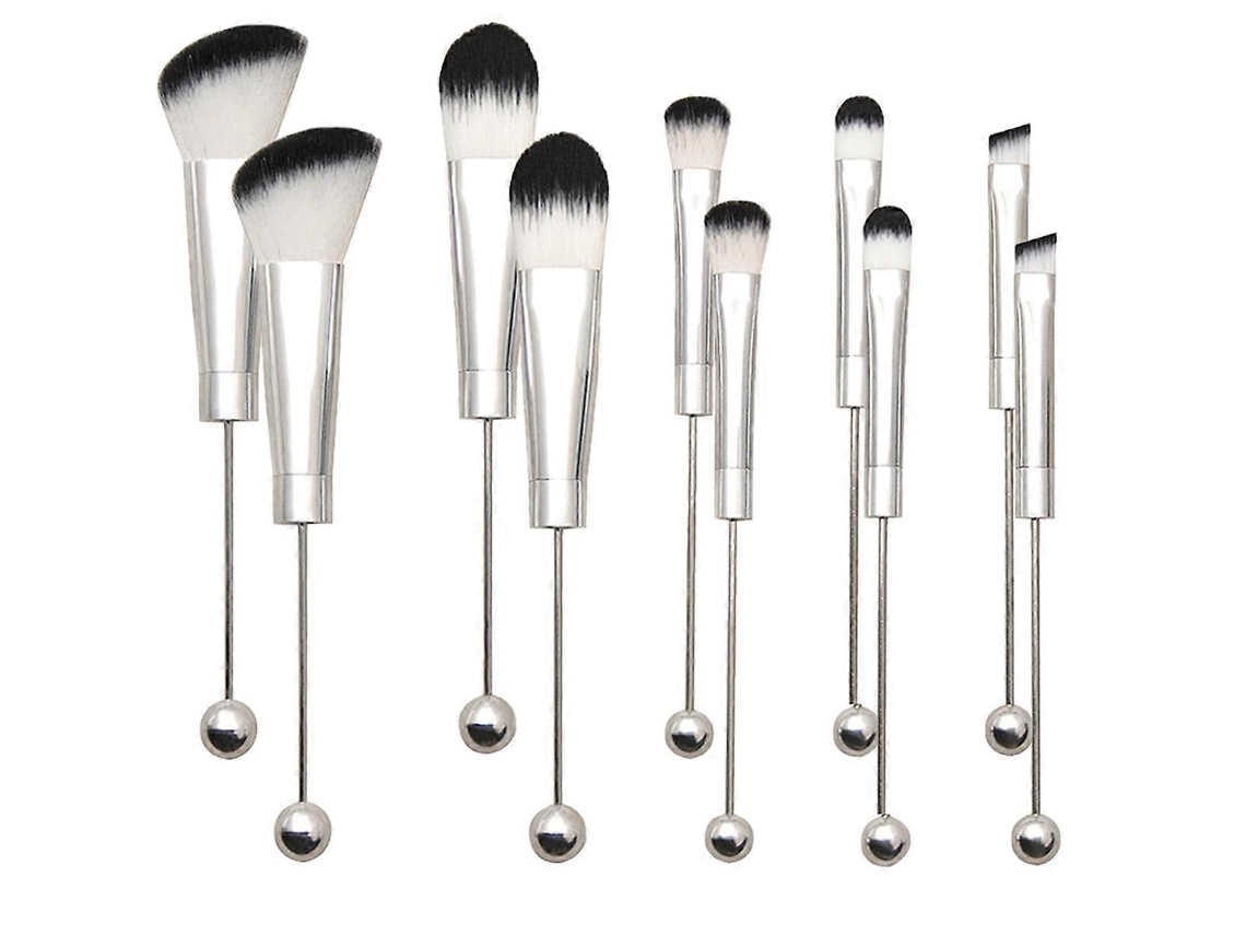 10 brochas de maquillaje con cuentas, brochas de maquillaje Rosewell DIY