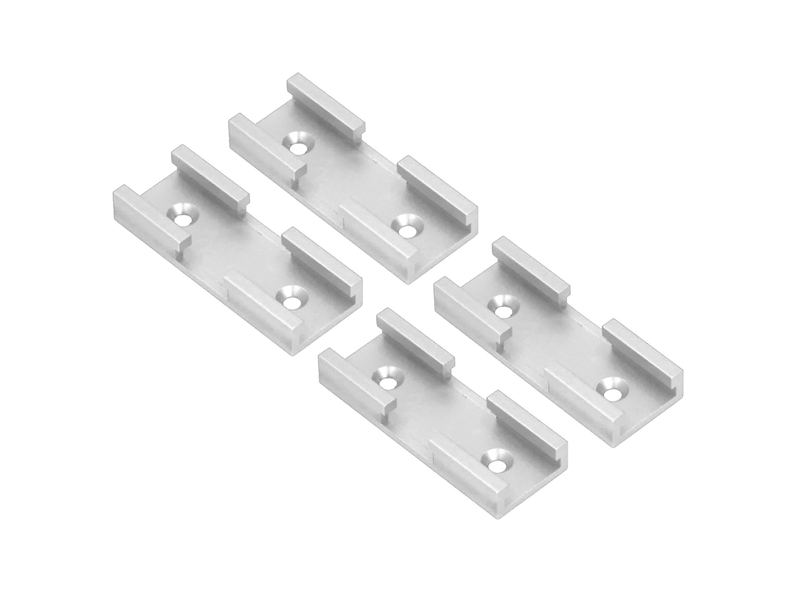 4 Piezas De Conectores En T De Aluminio Para Rieles De Intersección, Herramientas De Carpintería Y Ebanistería, Color Plata.