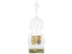 Caja de música Baok con forma de violonchelo y luces LED transparentes, regalo ideal para bodas y aniversarios.
