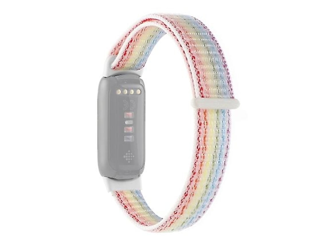 Pulsera para Fitbit Luxe, correa de nailon, correa de reloj arcoíris Chennnls