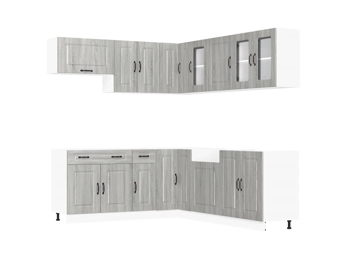 Juego de 11 gabinetes de cocina Sonoma Grey EXCLUSIVO DE MAISON