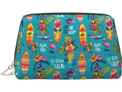 Neceser De Viaje Playa Cuero Organizador Para Mujer Diseño Estampado Vacaciones