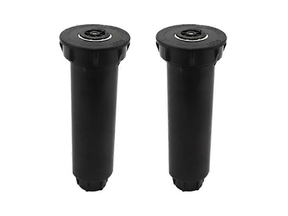 Rociador De Jardín Pop-up Turbina Automático, Cabeza De Riego Para Cesped, Ajustable 60-360°, 2 Piezas Negro, 15x5.5x5.5cm