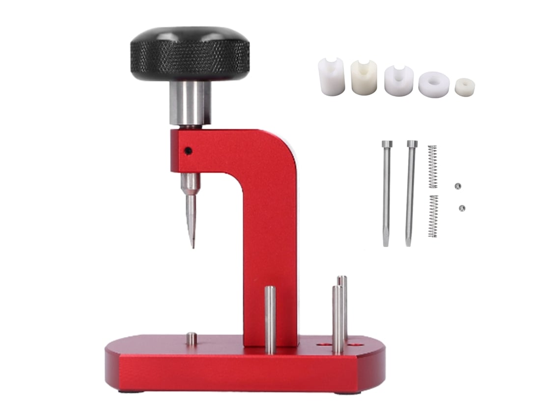 Herramienta profesional de reparación de relojes con tapa trasera abierta (roja)
