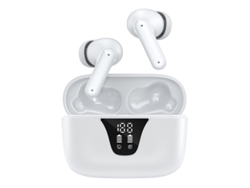 Auriculares Inalámbricos Horas Tiempo Reproducción Impermeables Android Yizhood Blanco