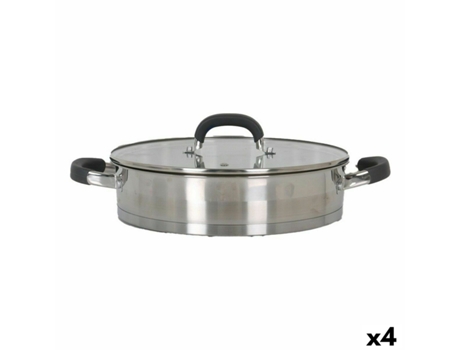 Cacerola con Tapa de Cristal QUTTIN 3,1 L (4 Unidades)
