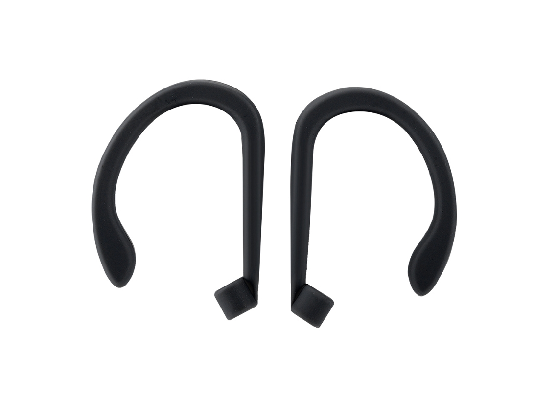 Aro De Oreja De Silicona, Gancho, Abrazadera, Soporte Para Auriculares Inalámbricos Airpods, Para Deportes, Negro