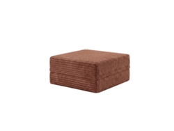 Sofá Modular Puff Convertible Veludo Listado Terracota