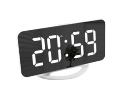 Reloj digital con superficie de espejo 3 niveles de brillo Luz RGB