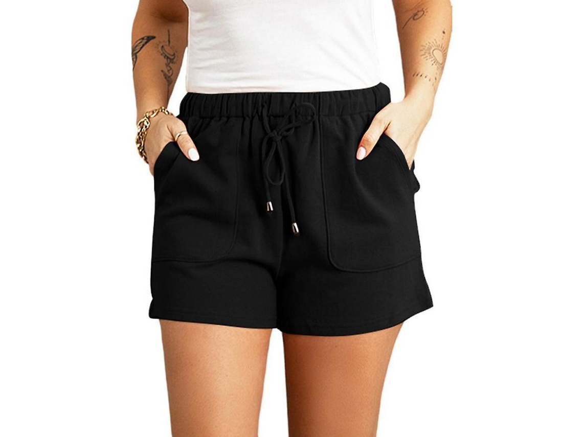 2026-pantalones Cortos Deportivos Para Mujer Con Cintura Elástica Y Cordón Para Gimnasia Y Correr De Poliéster