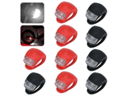 Omni-10x Lámpara De Bicicleta Luz Delantera Trasera Rueda Led Silicona Modos De Luz Seguridad Exterior