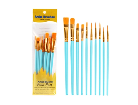 Juego de pinceles para pintura al óleo, 10 Uds., pinceles para pintar arte KH2023