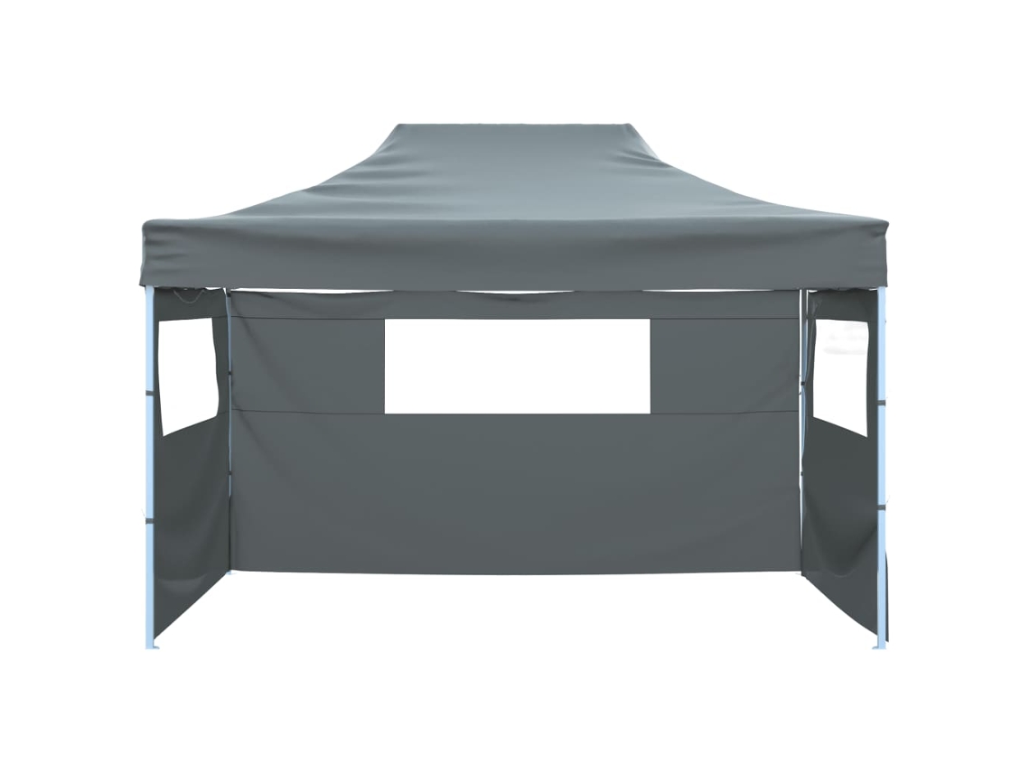 Carpa Pleglable Con 3 Paredes 431x291x315 Cm Gris Antracita