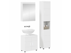 Maison Exclusive - Juego De Muebles De Baño Tulum 3 Pcs Brillante 60 X 34 X 63 Cm