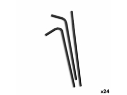 Pajitas ALGON Cartón Negro 25 Piezas 24 Unidades