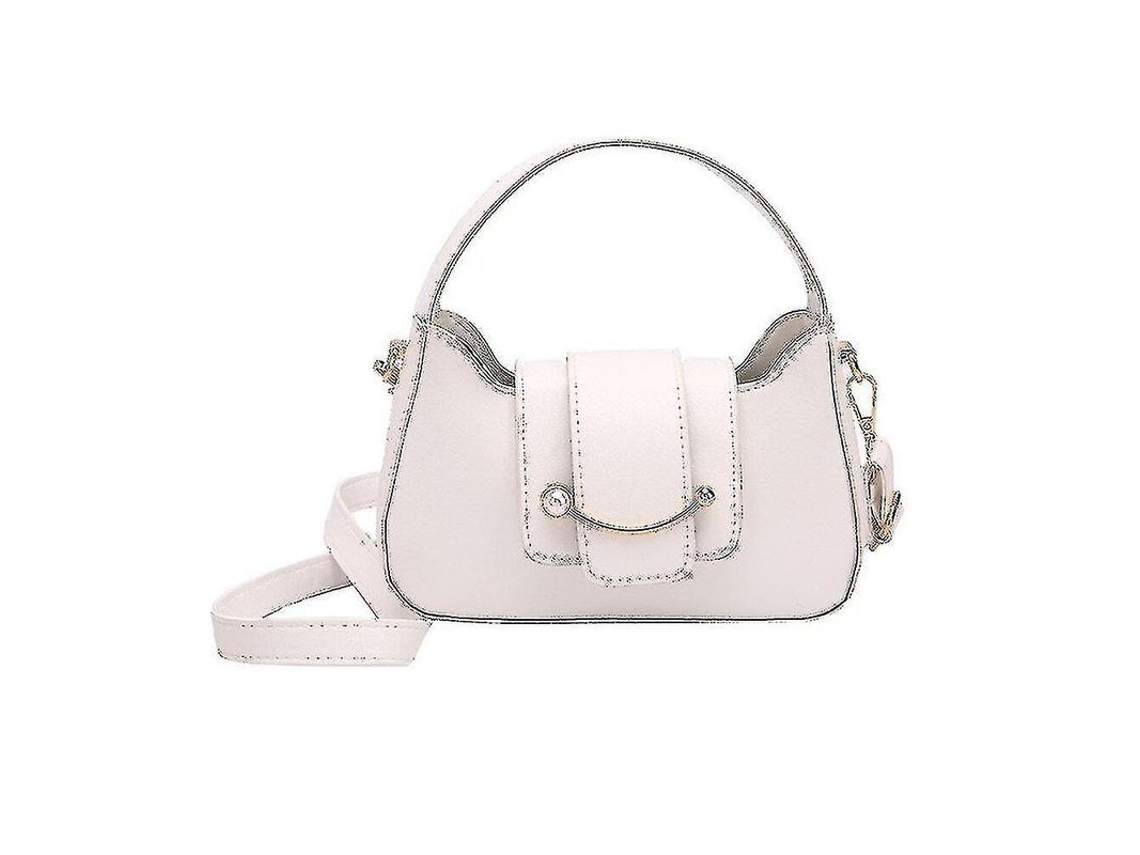 Bolso de hombro de piel sintética 2026, color liso, pequeño, estilo bandolera.