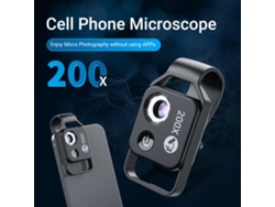 Microscopio Portátil De 200 Aumentos Con 6 Led Ajustables Para Teléfonos Móviles Ios Y Android, Ideal Para Estudios En La Industria Electrónica.