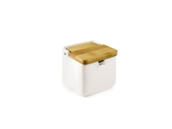 Azucarero IBILI Cuadrado Con Cuchilla Ceramica + Bambu