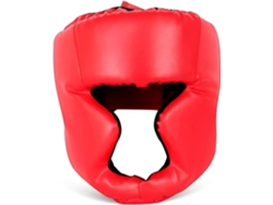 Casco Protector Rojo Para Adultos Para Entrenamiento De Boxeo Y Sparring.