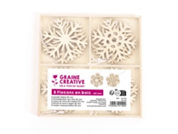 Adornos navideños de madera - Copos de nieve