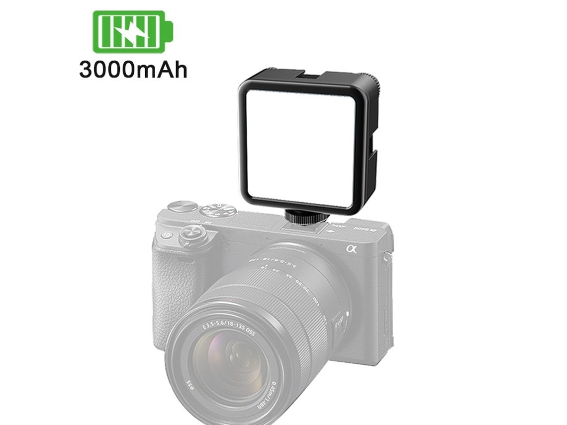 Luz de relleno Modo de carga USB Mini LED Selfie Luz de relleno Regulable Frío Cálido para teléfono Cámara Video Live black