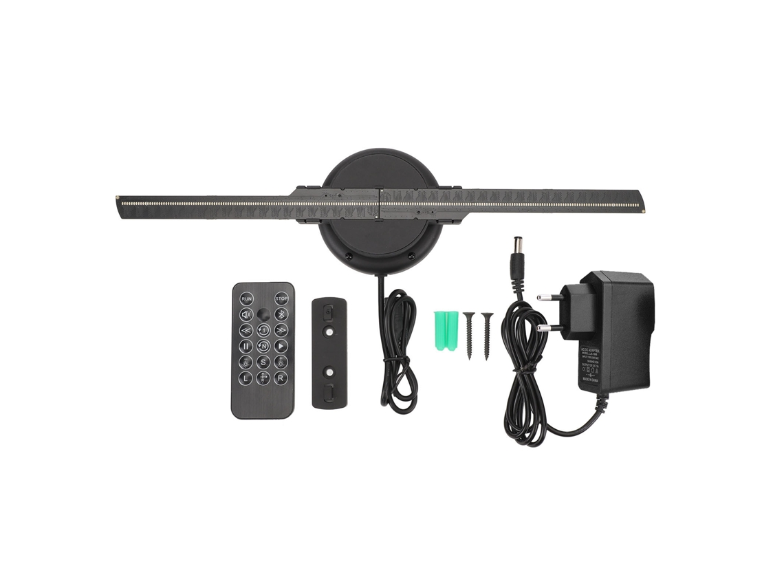 Proyector Publicitario De Ventilador Con Holograma 3d, 224 Led, Control Remoto, Enchufe Europeo 100-240v