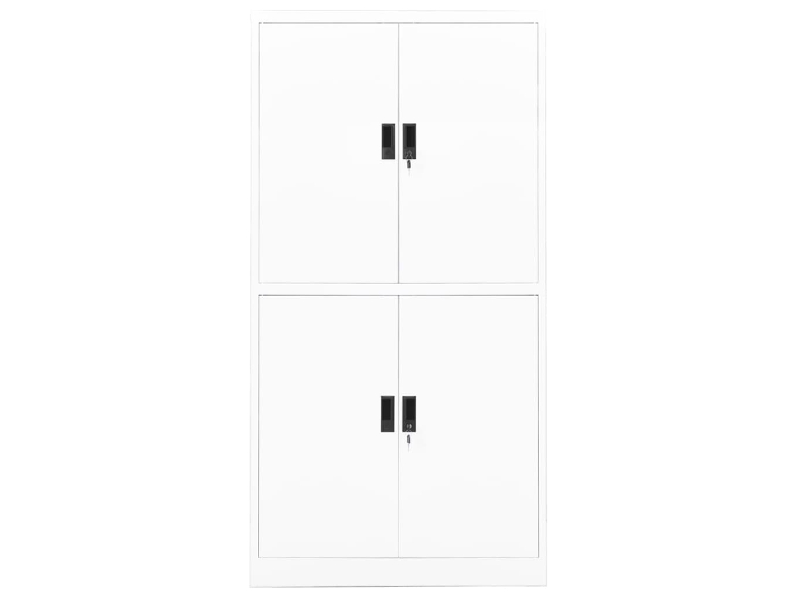 Maison Exclusive - Armario De Oficina De Acero Blanco 90x40x180 Cm