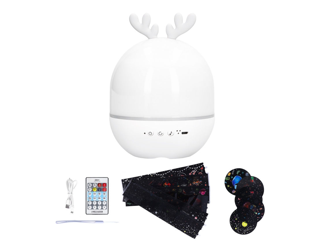 Proyector De Luz Nocturna Musical Giratorio Con Control Remoto Para La Decoración De Bebés Y Niños.