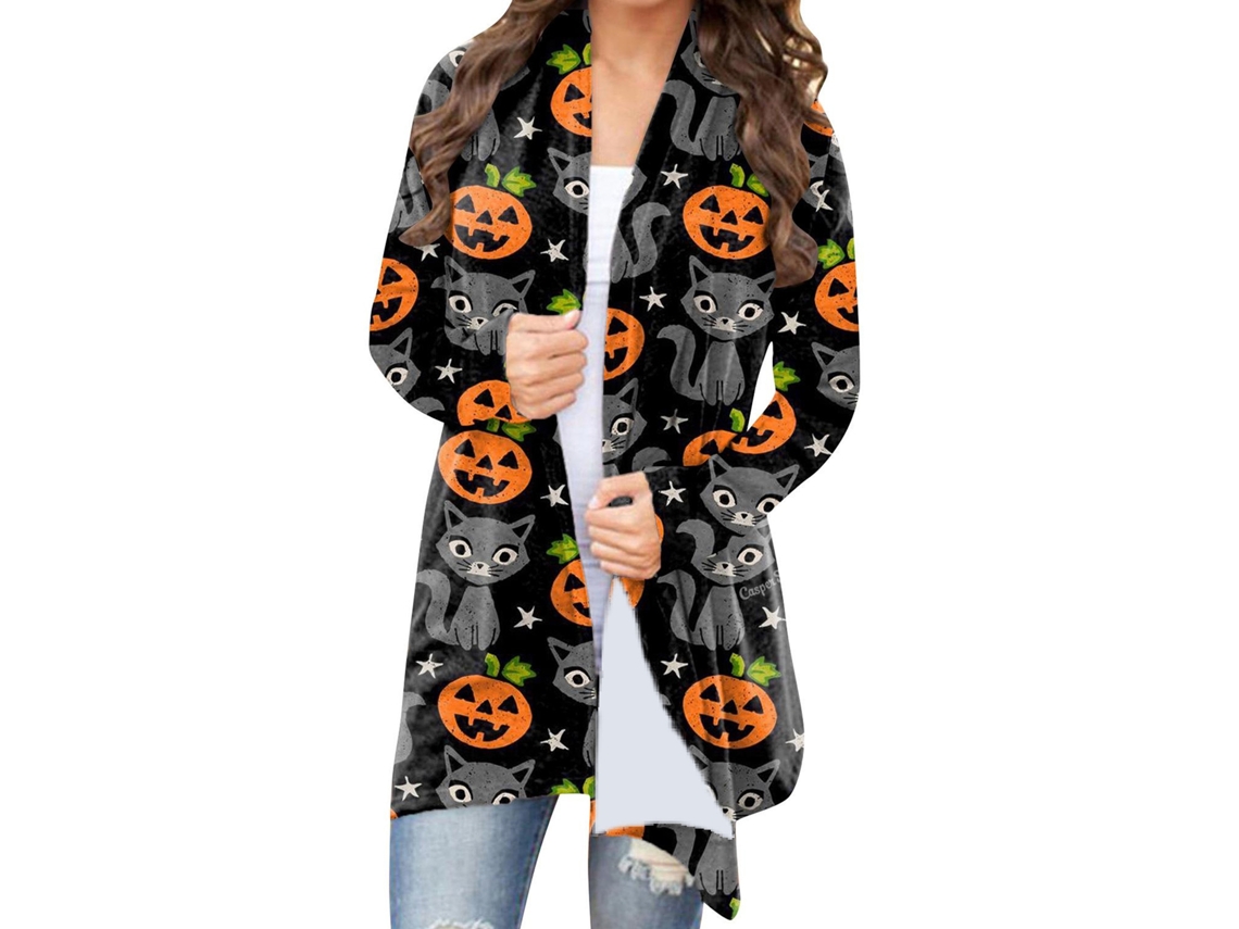 2026altiro-chaqueta Halloween De Manga Larga Con Estampado, Abertura Frontal, Suelta Y Casual Tipo 2 M