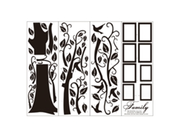 Adhesivo de pared de árbol genealógico grande, adhesivo artístico para marco de fotos DIY, color negro, para sala de estar y decoración del hogar.