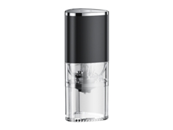 Molinillo de café eléctrico Mdug con accesorio magnético y compactador de cuchillas de acero inoxidable (negro)