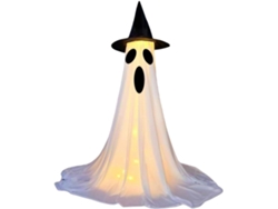 Adorno De Tela Iluminado De Gran Tamaño (120 Cm De Altura) Para Patio, Porche, Halloween Y Decoración De Interiores.