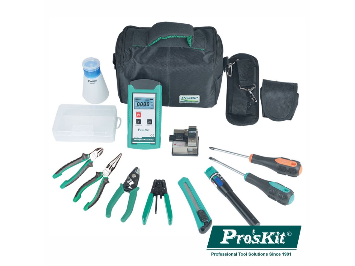 Estuche de herramientas de fibra óptica profesional Proskit