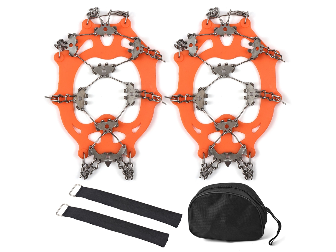 Protector Antideslizante De Acero Inoxidable Para Calzado Con 32 Puntos De Apoyo Para Nieve, Senderos Y Escalada.