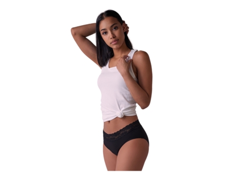 Braguita Menstrual ANAISSA Algodón Mujer (XL (48-54) - Negro)