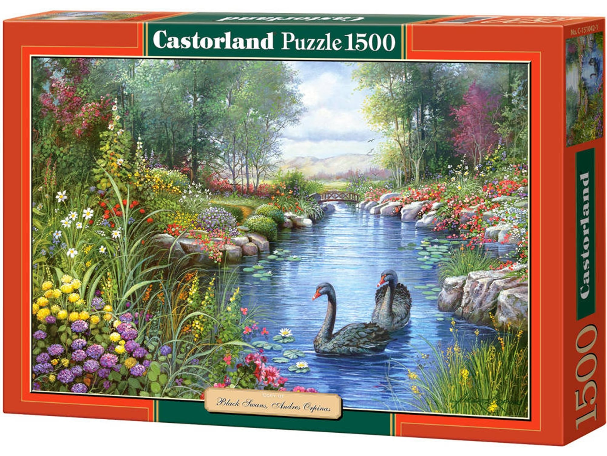 Puzzle CASTORLAND Black Swans, Andres Orpinas (1500 Piezas)