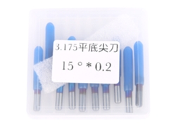 10 Piezas De Herramienta De Grabado Cnc De 3,175 Pulgadas, Acero De Tungsteno Con Revestimiento Azul (15° * 0,3)