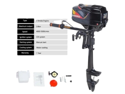 Motor fueraborda de 3,6 hp, sistema de refrigeración por agua, control manual, diseño OEM compacto