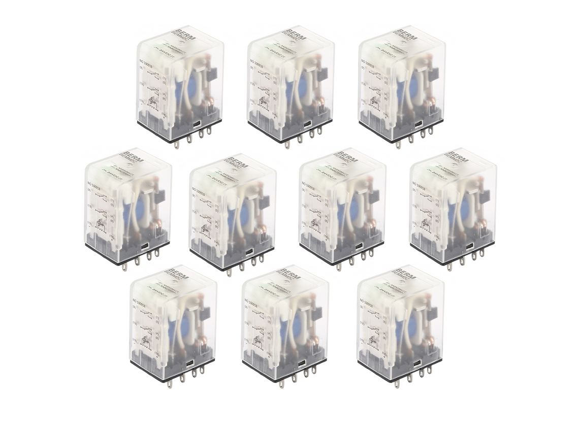 10 Piezas Conjunto Relé Bemm2c 5a 8 Pin Intermedio Electromagnético