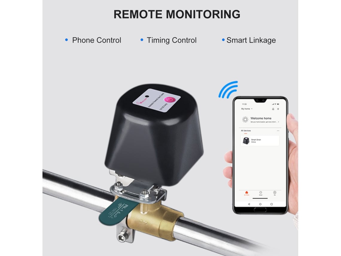 Válvula De Agua Inteligente Wifi Con Temporizador Y Alarma De Fugas, Compatible Con Alexa.