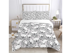 Juego Ropa Cama Estampado Niños Niñas Almohada Material Microfibra Color Juego Funda Nórdica Diseño 140x200 Cm
