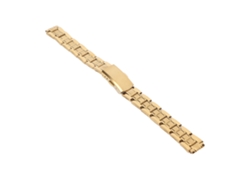 Brazalete De Reloj De Acero Inoxidable Con Cierre De Doble Seguridad Para Hombre Y Mujer, Color Dorado, 14 Mm.