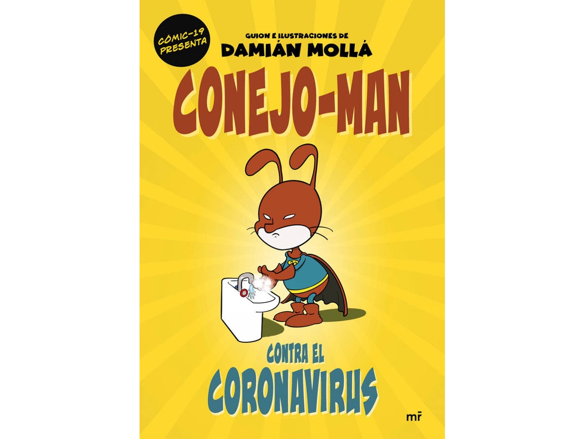 Libro Conejo-Man Contra El Coronavirus de Damián Mollá (Español)